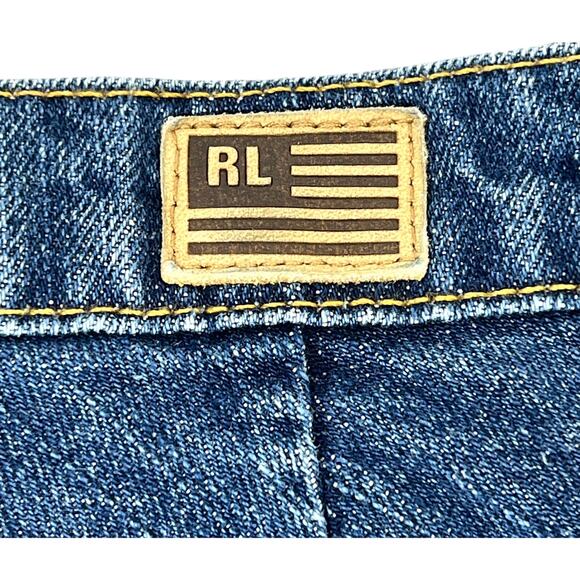 Y2K Polo Ralph Lauren Denim Maxi Jean Skirt 10 Grunge Modest Western Prairie VTG - Picture 8 of 12